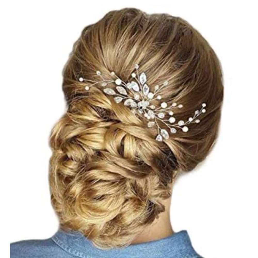 Wedding Hair Piece in Silver